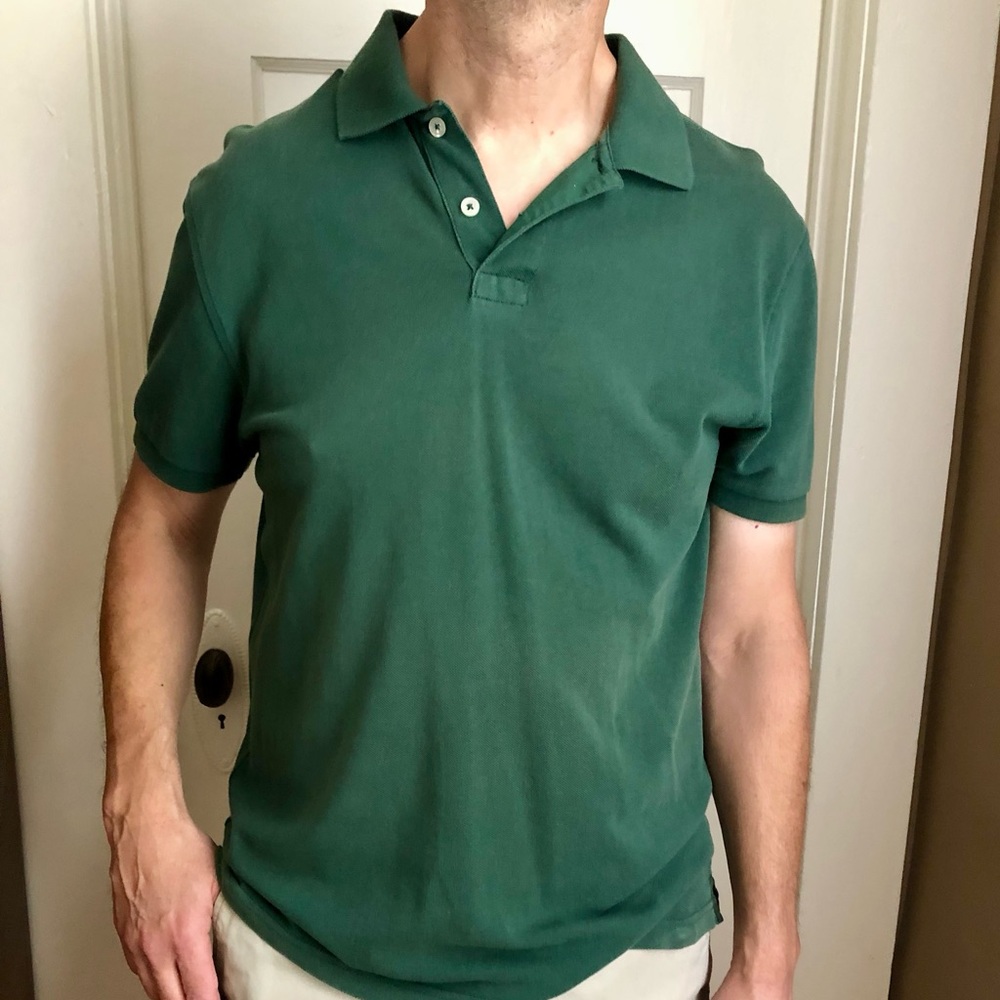 J. Crew Green Classic Polo Shirt closet staple fall transition color